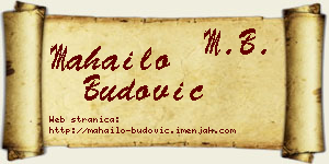 Mahailo Budović vizit kartica